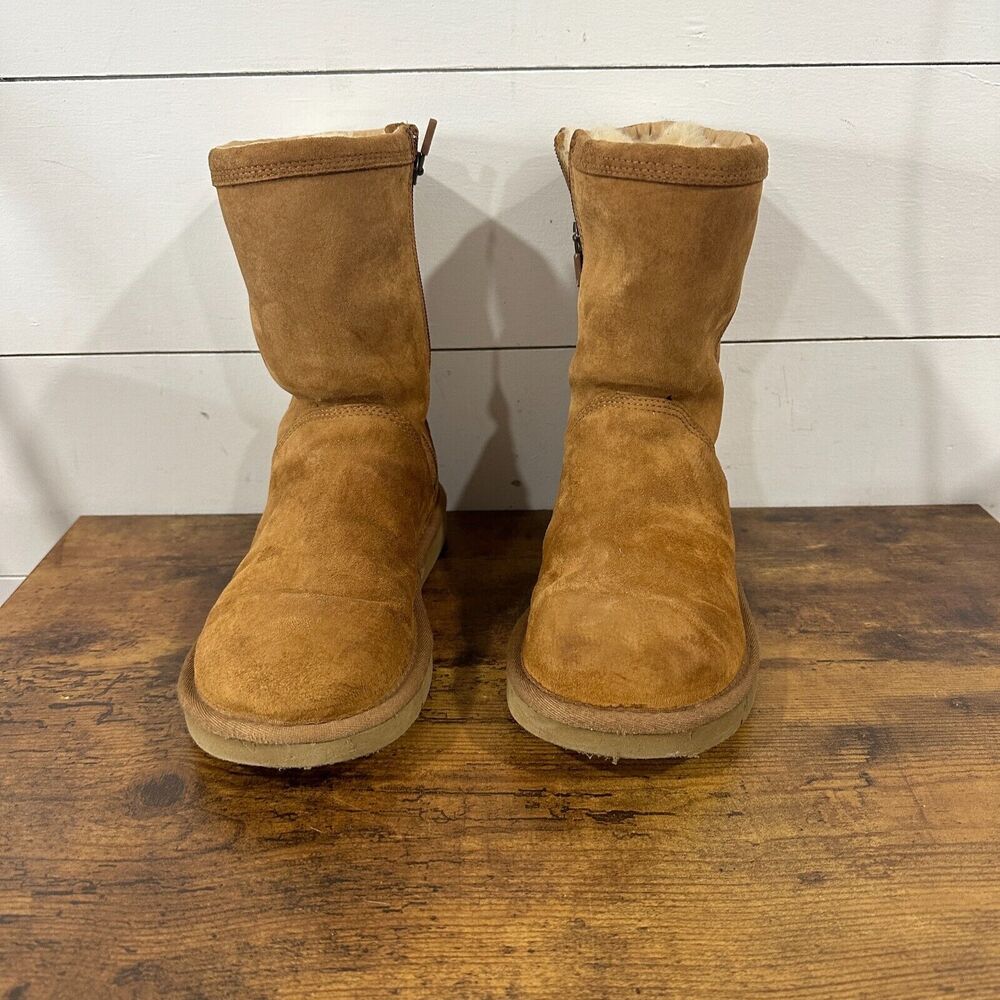 UGG Australia Roslyn ROSLYNN Mouton Boots Short Suede Side Zipper US ZS 6 - Picture 2 of 15